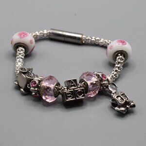 Mother's Baby Charm Bracelet Magnet Closure